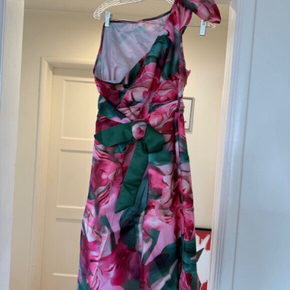 One Shoulder Satin Midi Dress - Picture 7 of 8